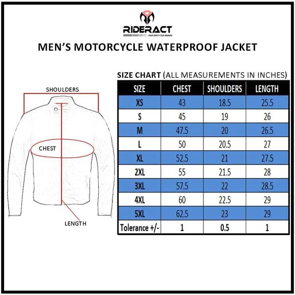 RIDERACT® Motorcycle Riding Jacket  Waterproof Cordura Motorbike Gear Black - Picture 8 of 8